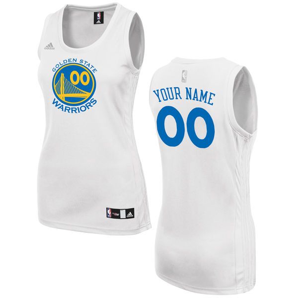 Women Golden State Warriors Adidas White Custom Fashion NBA Jersey->customized nba jersey->Custom Jersey